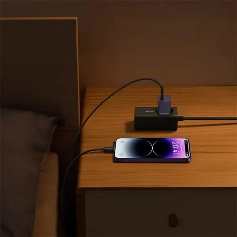 Мережевий зарядний пристрій Baseus GaN5 FC mini 1C (1USB-C) 30W Purple (CCGN070705)