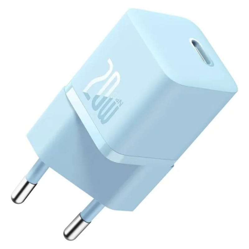 Мережевий зарядний пристрій Baseus GaN5 FC mini 1C (1USB-C) 20W Blue (CCGN050103)