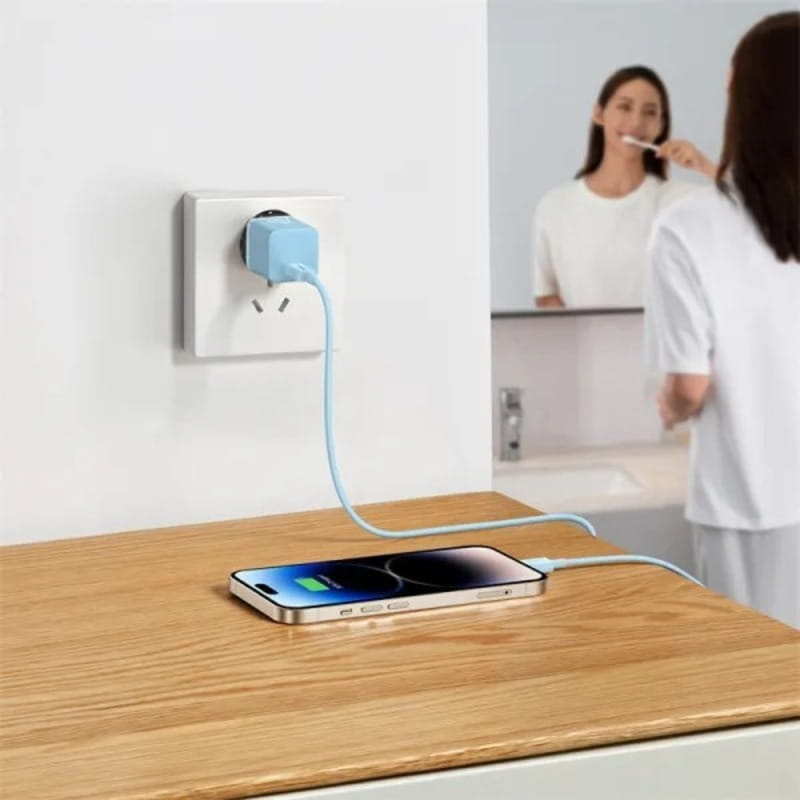 Сетевое зарядное устройство Baseus GaN5 FC mini 1C (1USB-C) 20W Blue (CCGN050103)