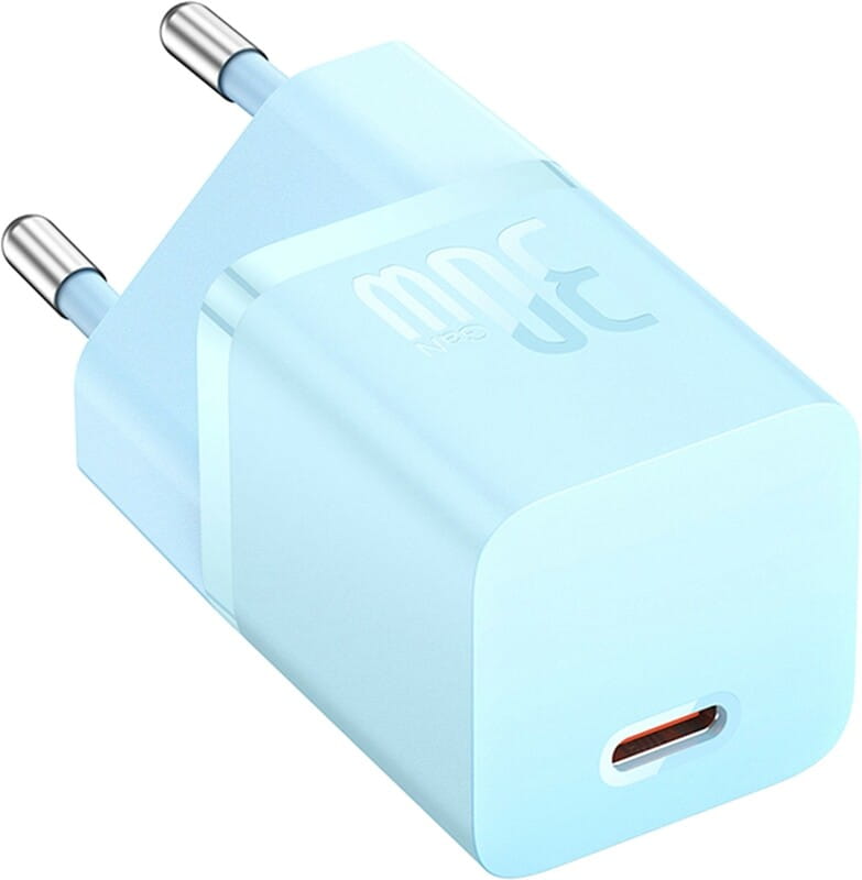 Сетевое зарядное устройство Baseus GaN5 FC mini 1C (1USB-C) 30W Blue (CCGN070603)