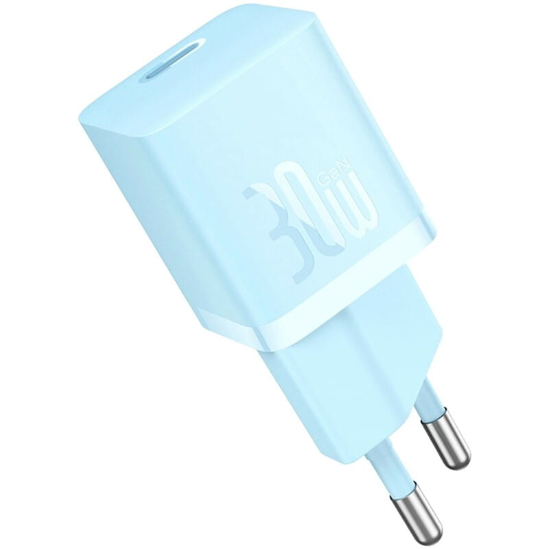 Сетевое зарядное устройство Baseus GaN5 FC mini 1C (1USB-C) 30W Blue (CCGN070603)