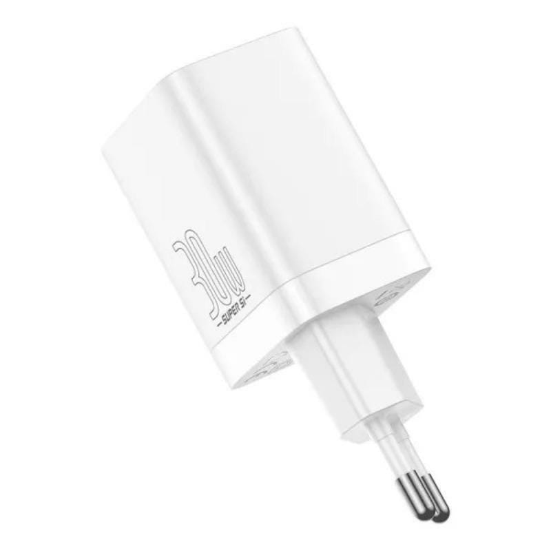 Мережевий зарядний пристрій Baseus Super Si Pro C+U 30W White (CCSUPP-E02)