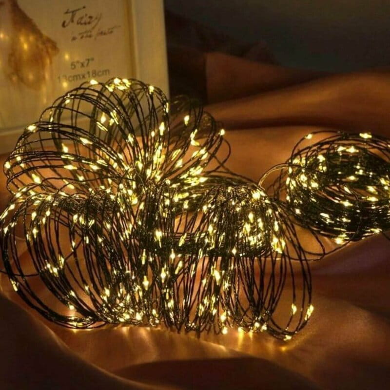 Светодиодная гирлянда ColorWay (CW-G-100L10NU) 100LED, 10м, 8 функций, теплый цвет USB