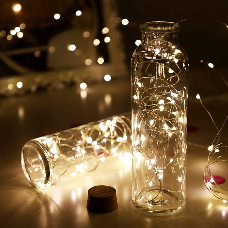 Світлодіодна гірлянда ColorWay (CW-G-50L5NB) 50LED, 5м, 8 функцій, теплий колір 3AA