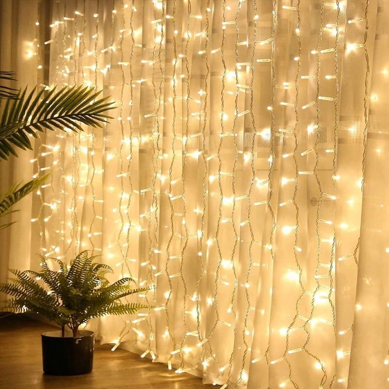 Светодиодная гирлянда ColorWay (CW-GW-240L32U) штора 240LED, 3х2м, теплый цвет, USB