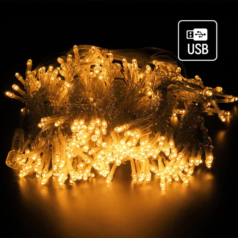 Светодиодная гирлянда ColorWay (CW-GW-240L32U) штора 240LED, 3х2м, теплый цвет, USB