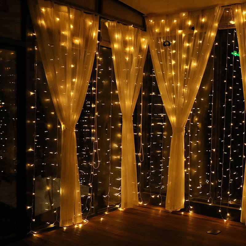Светодиодная гирлянда ColorWay (CW-GW-240L32U) штора 240LED, 3х2м, теплый цвет, USB