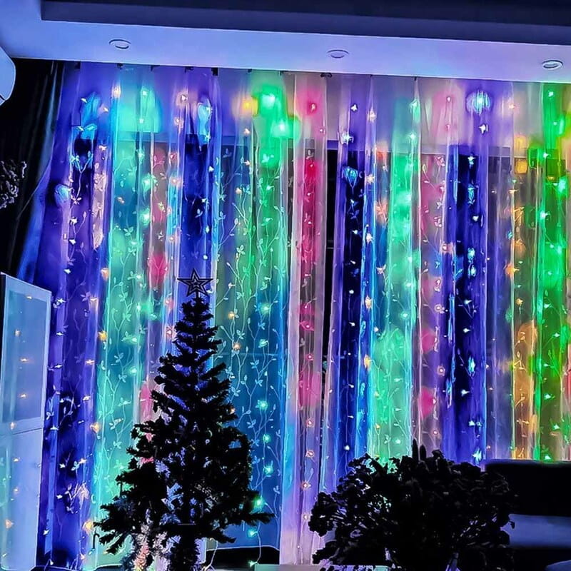Светодиодная гирлянда ColorWay (CW-GW-300L33VMC) штора 300LED, 3м, разноцветная, 220V