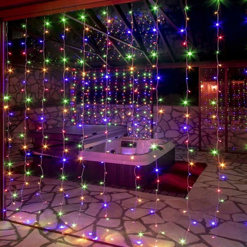 Светодиодная гирлянда ColorWay (CW-GW-300L33VMC) штора 300LED, 3м, разноцветная, 220V