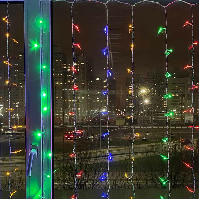 Светодиодная гирлянда ColorWay (CW-GW-300L33VMC) штора 300LED, 3м, разноцветная, 220V