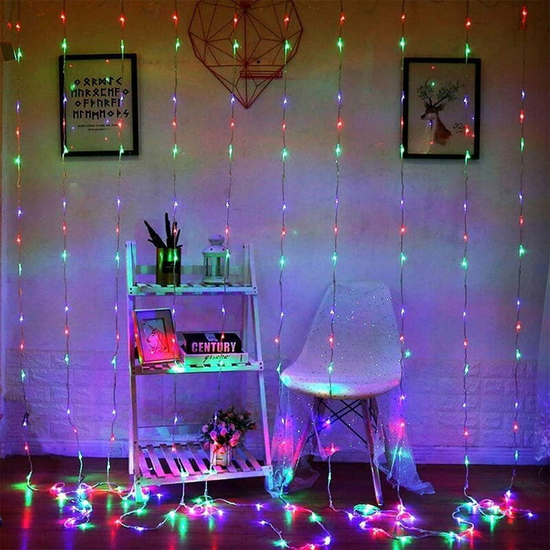 Светодиодная гирлянда ColorWay (CW-GW-300L33VMC) штора 300LED, 3м, разноцветная, 220V