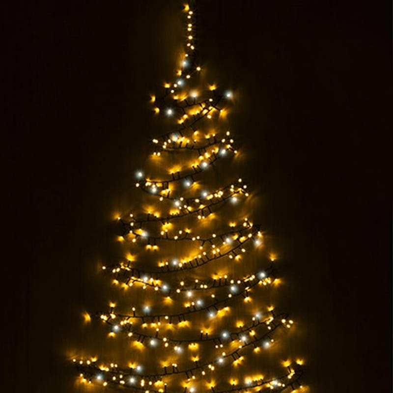 Светодиодная гирлянда ColorWay (CW-G-250L5VMC) 250LED, 5м, (150 теплый статический+100 белый водопад) 220V