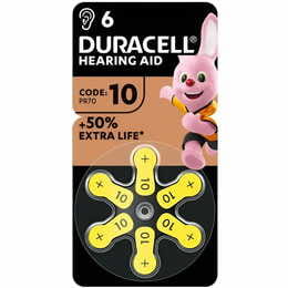 Батарейка Duracell Hearing Aid HA 10 PR70 BL 6 шт (для слухових апаратів)