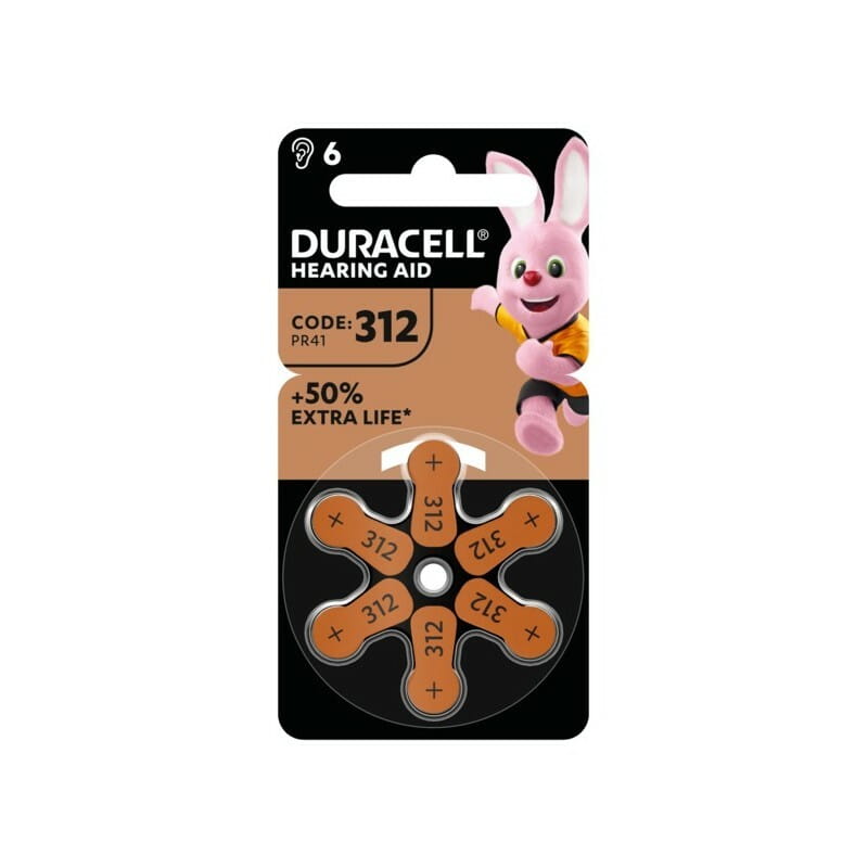 Батарейка Duracell Hearing Aid HA 312 PR41 BL 6 шт (для слухових апаратів)