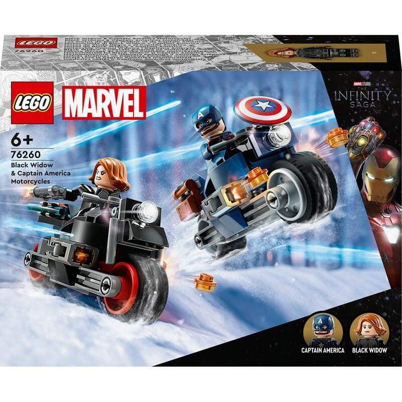 Конструктор LEGO Marvel Мотоциклы Черной Вдовы и Капитана Америка (76260)