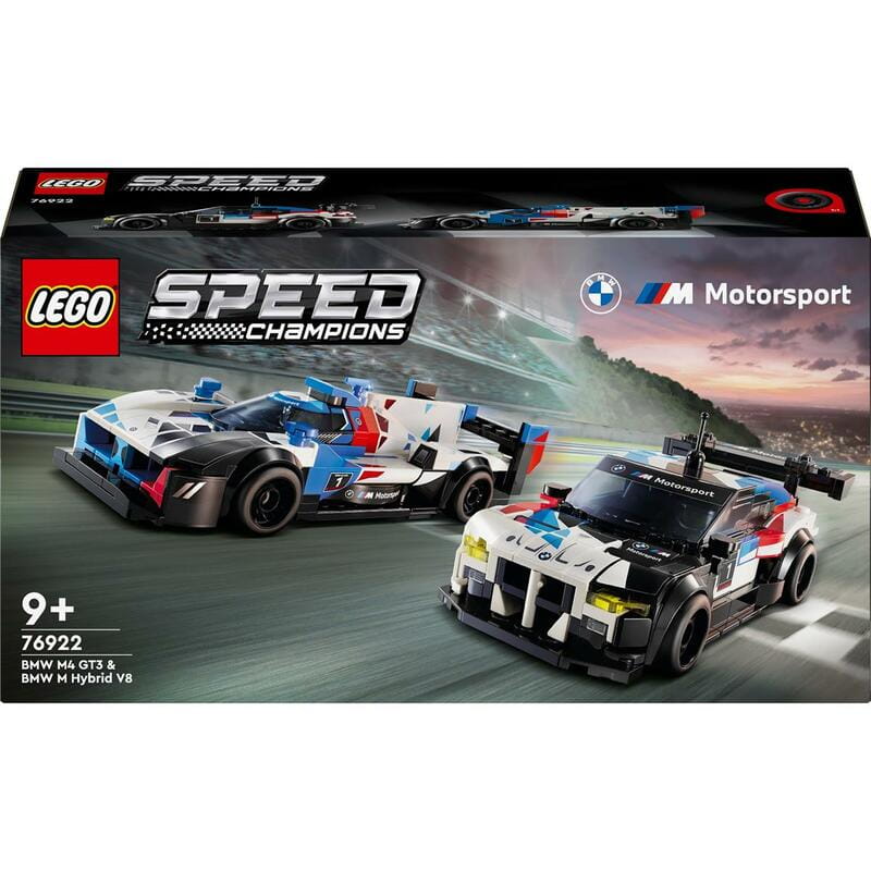 Конструктор LEGO Speed Champions Автомобілі для перегонів BMW M4 GT3 і BMW M Hybrid V8 (76922)