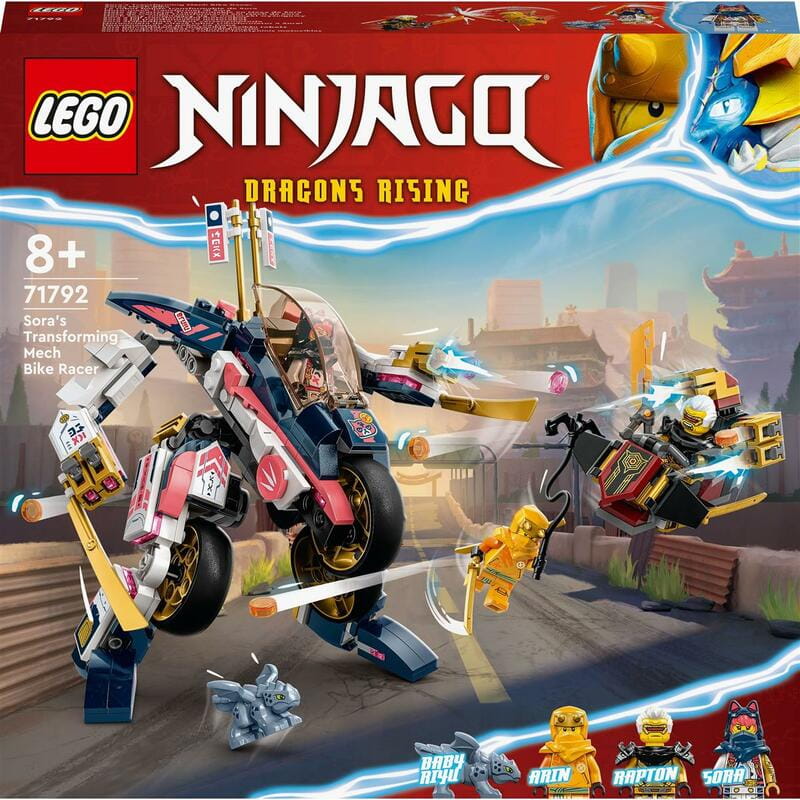 Робот-конструктор LEGO Ninjago Гоночний трансформований мотоцикл-робот Сори (71792)