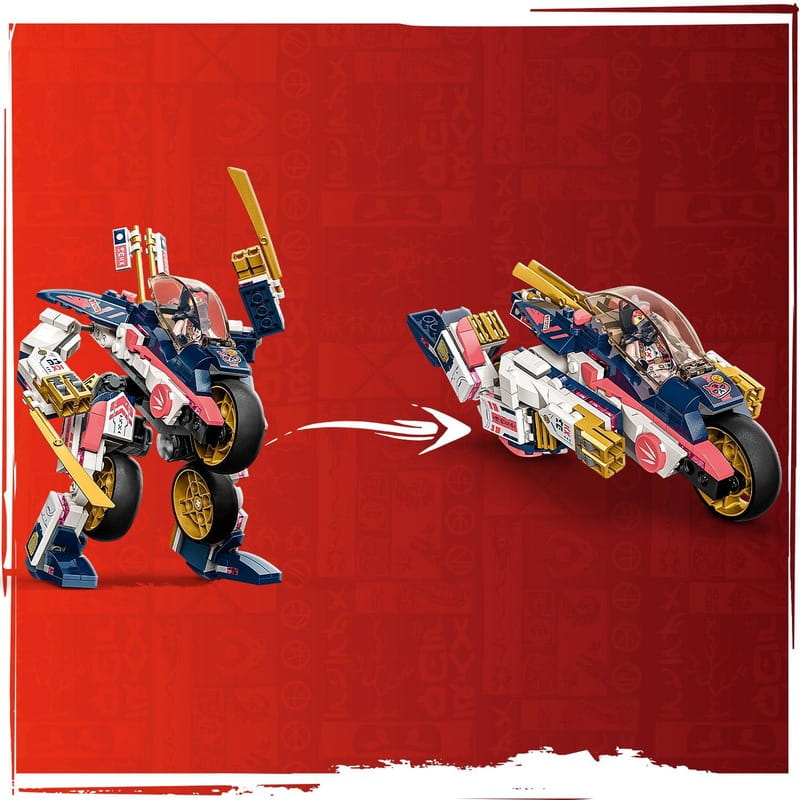 Робот-конструктор LEGO Ninjago Гоночний трансформований мотоцикл-робот Сори (71792)