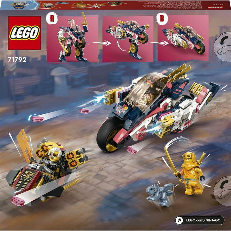 Робот-конструктор LEGO Ninjago Гоночний трансформований мотоцикл-робот Сори (71792)
