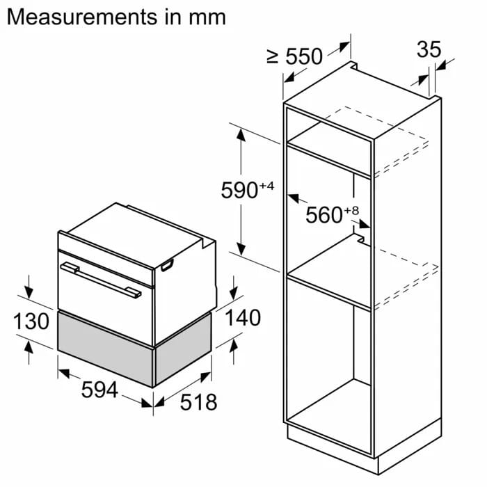 Шафа для підігріву посуду Siemens BI710C1B1