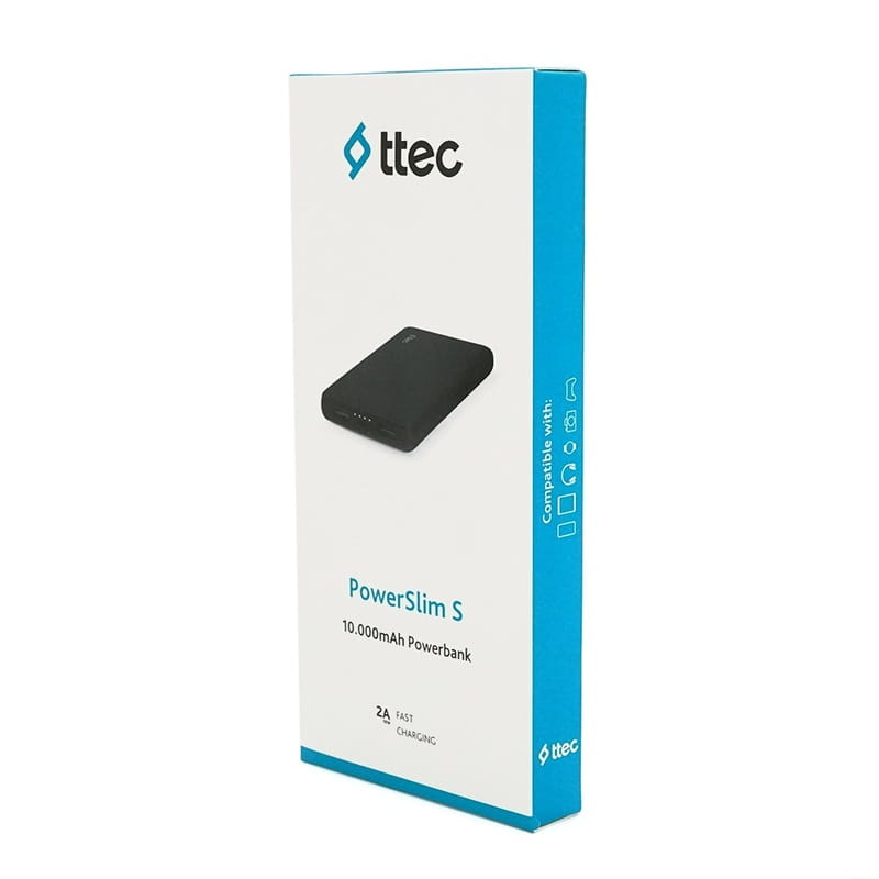 Универсальная мобильная батарея Ttec 10000mAh PowerSlim S Black (2BB135S)_подарок