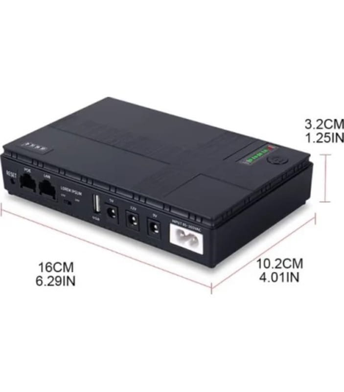 Джерело безперебійного живлення для роутерів/комутаторів Andes DC1018P 10400 mAh Black (DC1018P)