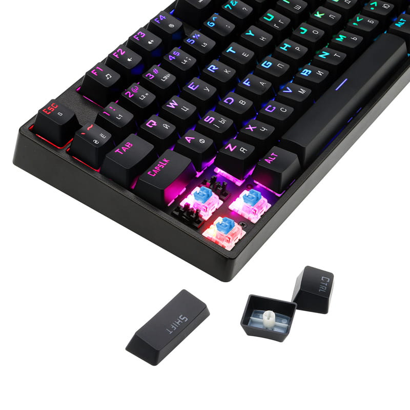 Клавиатура 1stPlayer DK5.0 RGB Outemu Blue Black (DK5.0-BL)_подарок