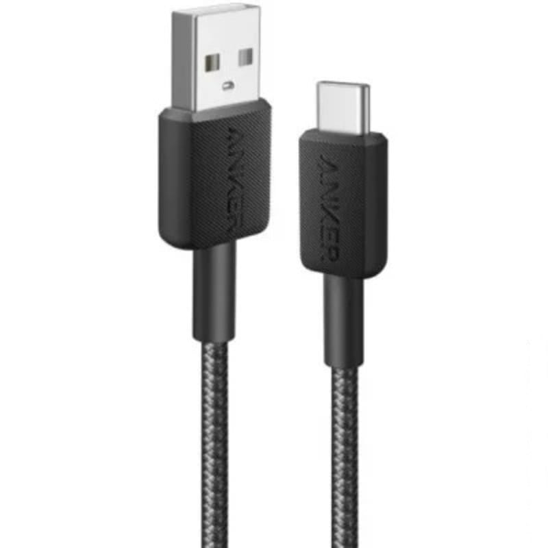 Кабель Anker 322 USB-A to USB-C 1.8m, Black (A81H6G11)