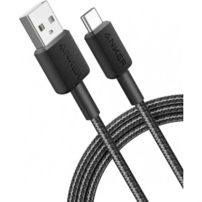 Кабель Anker 322 USB-A - USB-C 1.8 м, Black (A81H6G11)