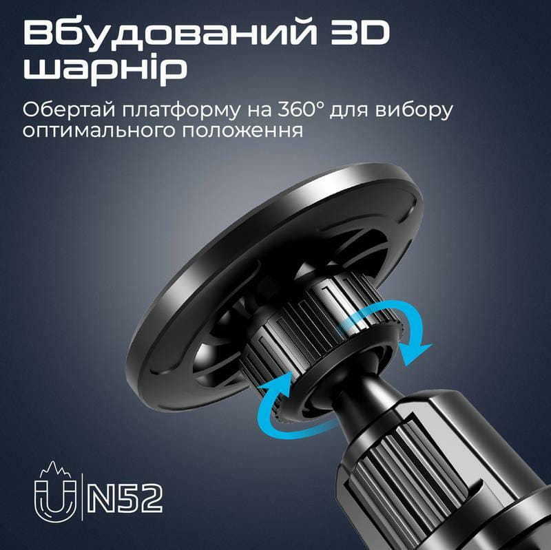 Держатель автомобильный Promate Clipmount Black