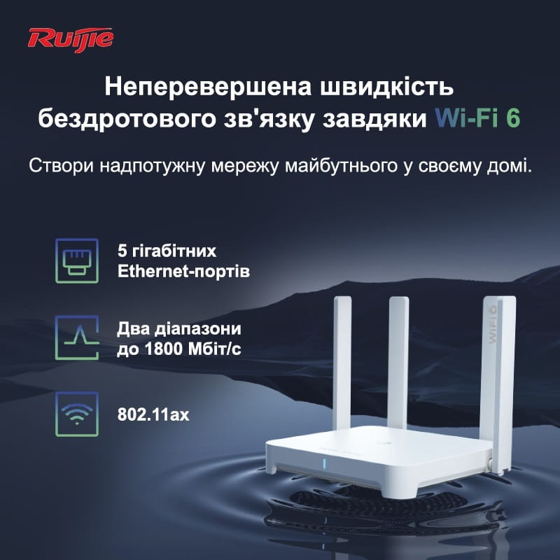 Беспроводной маршрутизатор Ruijie Reyee RG-EW1800GX PRO_подарок