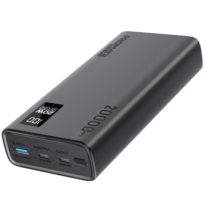 Універсальна мобільна батарея Promate Bolt-20PD Black 20000mAh