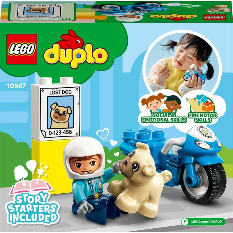 Конструктор LEGO Duplo Town Поліцейський мотоцикл (10967)