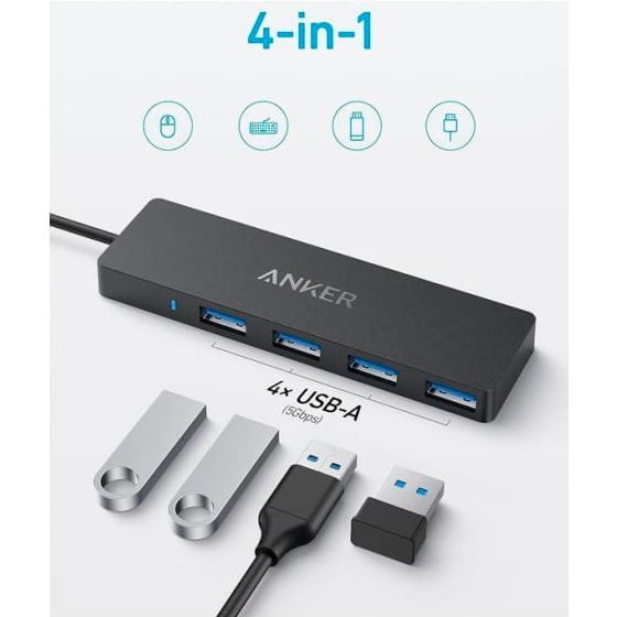 Концентратор Anker PowerExpand Direct 4-in-1 USB-C PD Media Hub Black (A8309G11)