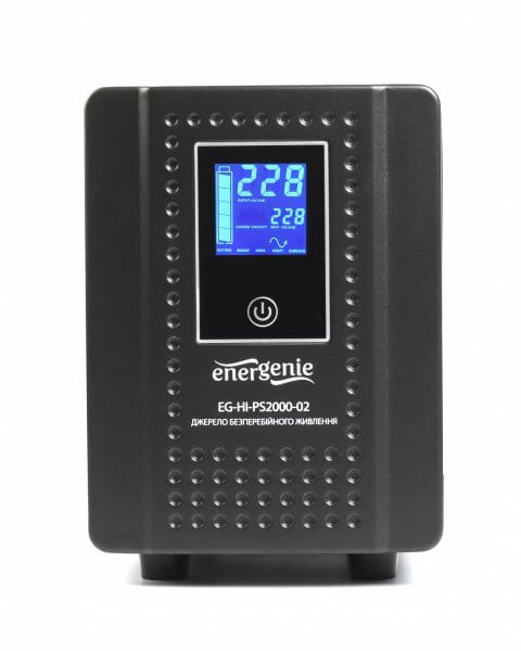 ИБП EnerGenie EG-HI-PS2000-02 2000VA,2xSchuko, длительного действия (инвертор) под внешний АКБ