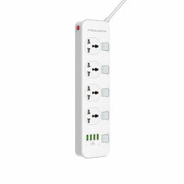 Фильтр питания ProLogix Premium (PR-SC4408W) 4 розетки, 4 USB, 2 м, с выключателями, белый_подарок