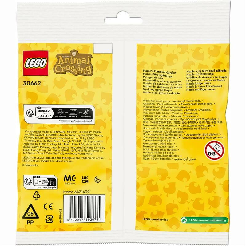 Конструктор LEGO Animal Crossing Гарбузовий сад Maple (30662)