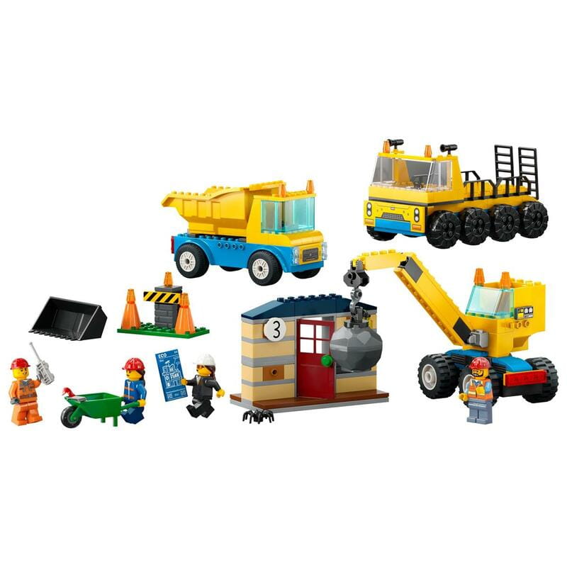 Конструктор LEGO City Будівельна вантажівка та кулястий кран-таран (60391)