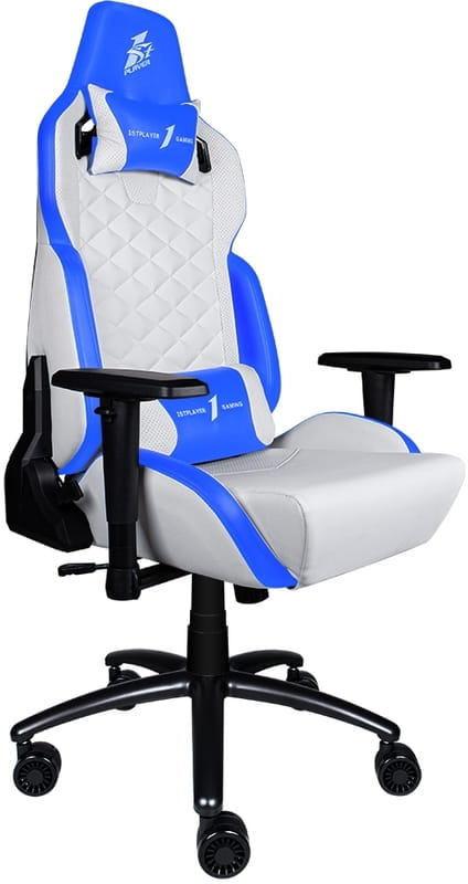 Крісло для геймерів 1stPlayer DK2 Blue-White_подарунок