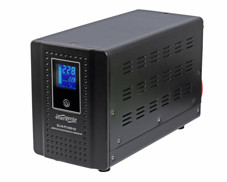 ИБП EnerGenie EG-HI-PS1000-02 1000VA,2xSchuko, длительного действия (инвертор) под внешний АКБ