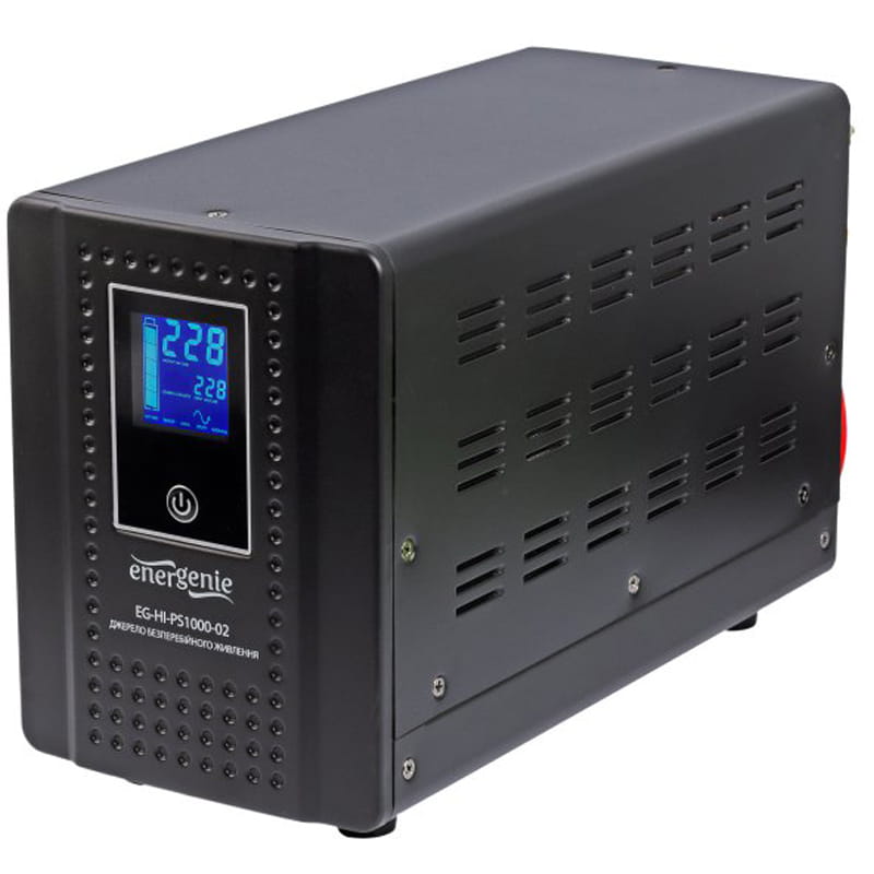 ИБП EnerGenie EG-HI-PS1000-02 1000VA,2xSchuko, длительного действия (инвертор) под внешний АКБ