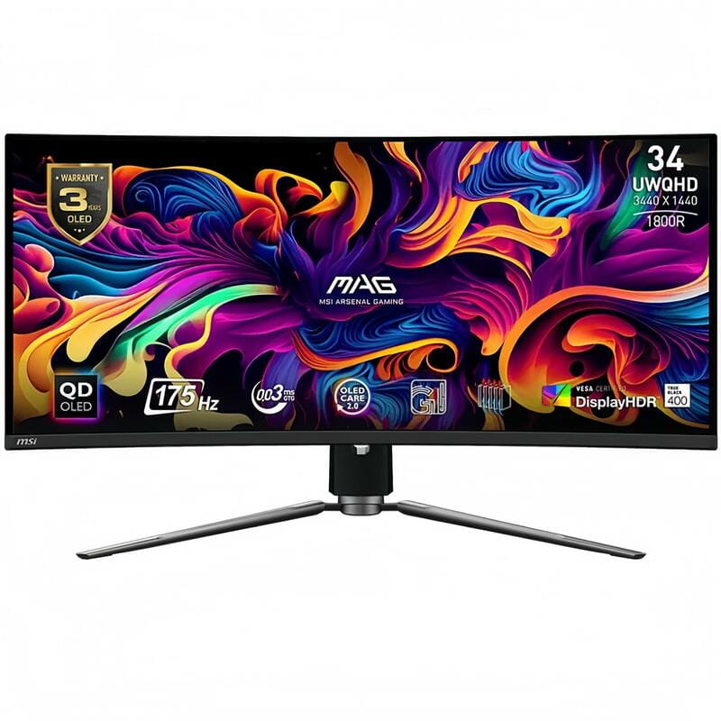 Монітор MSI 34" MAG 341CQP QD-OLED Black Curved 175Hz