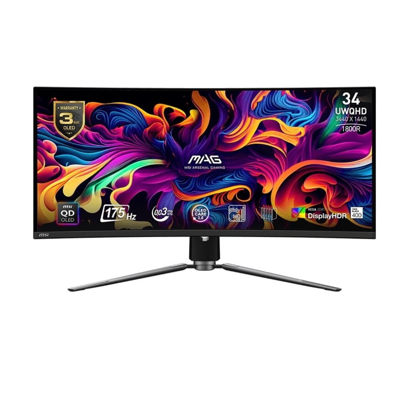 Монітор MSI 34" MAG 341CQP QD-OLED Black Curved 175Hz