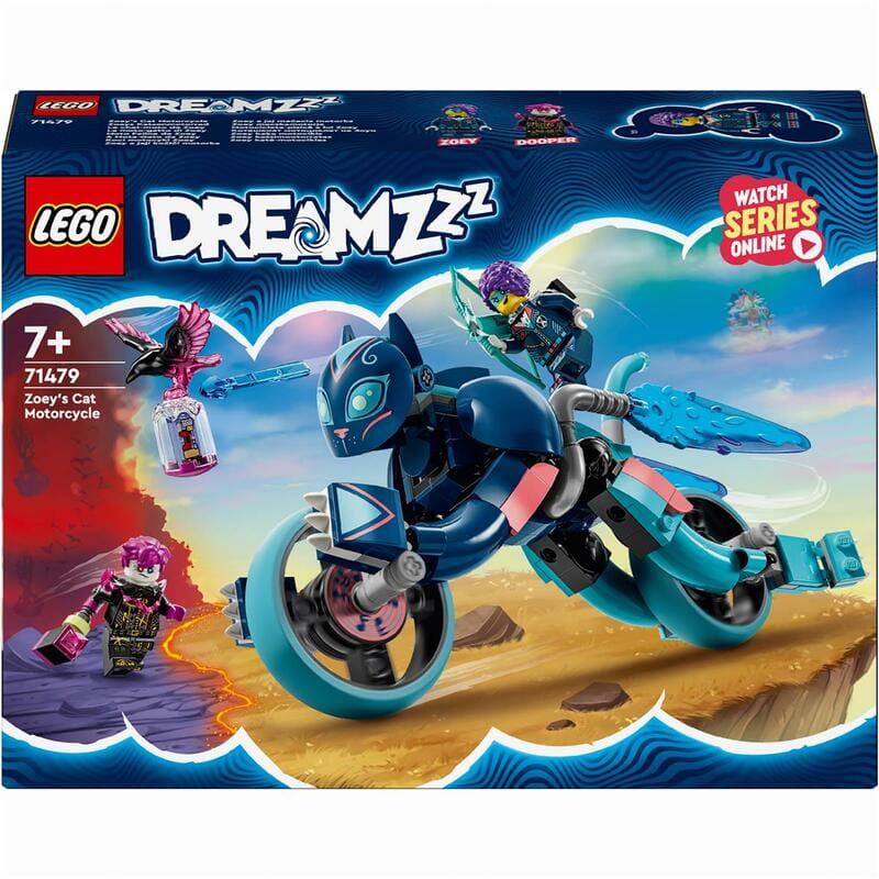 Конструктор LEGO DREAMZzz Кошачий мотоцикл Зоуи (71479)