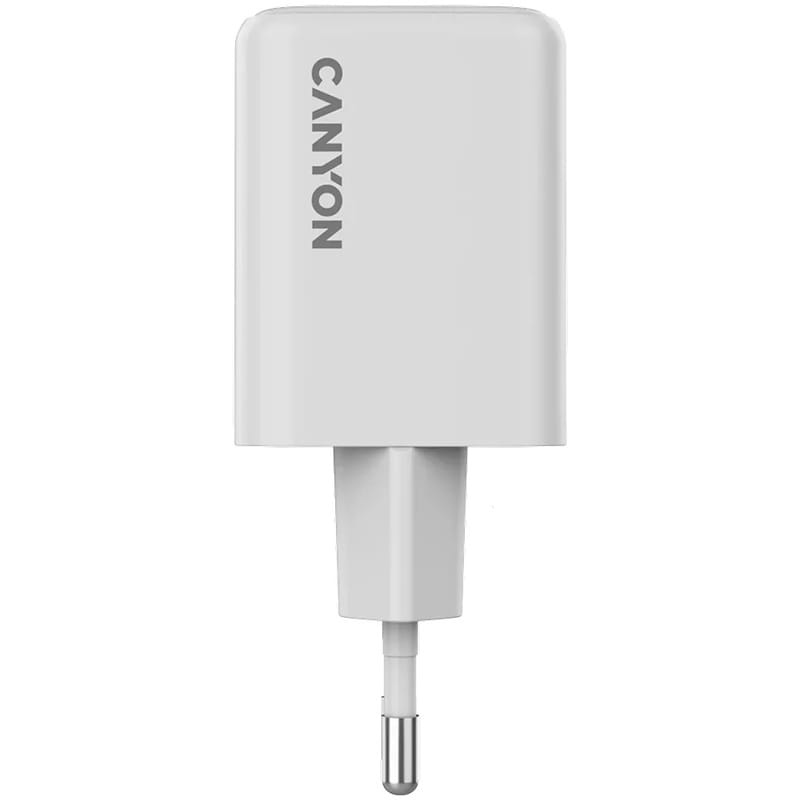 Мережевий зарядний пристрій Canyon CU45AC GaN (2USB, 1A) PD, QC4.0 White (CNS-CUW45AC)