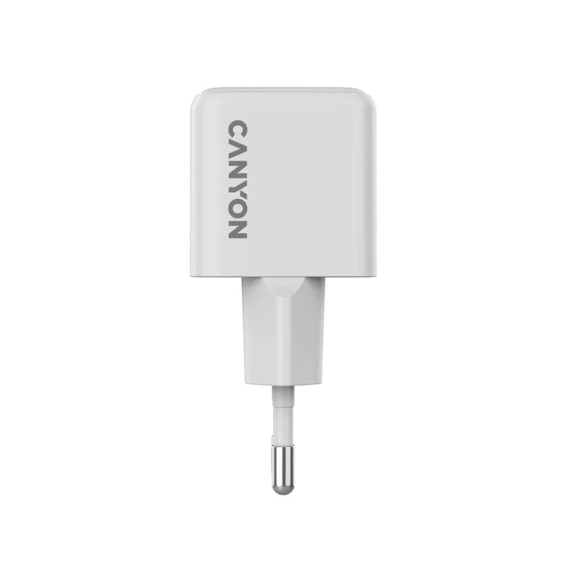 Мережевий зарядний пристрій Canyon CU20C GaN (1USB, 0.6A) PD White (CNS-CUW20C)