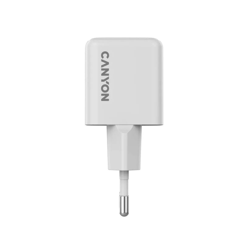 Мережевий зарядний пристрій Canyon CU20AC GaN (2USB, 0.6A) PD, QC 4.0 White (CNS-CUW20AC)