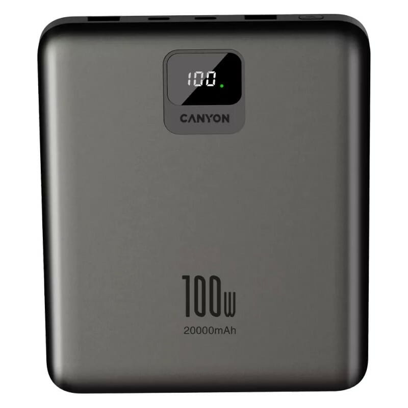 Универсальная мобильная батарея Canyon PB-2008 20000mAh Dark Grey (CNE-CPB2008DG)