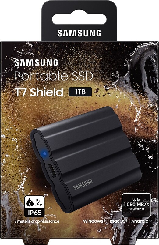 Накопитель внешний SSD 4TB Samsung T7 Shield Black (MU-PE4T0S/EU)