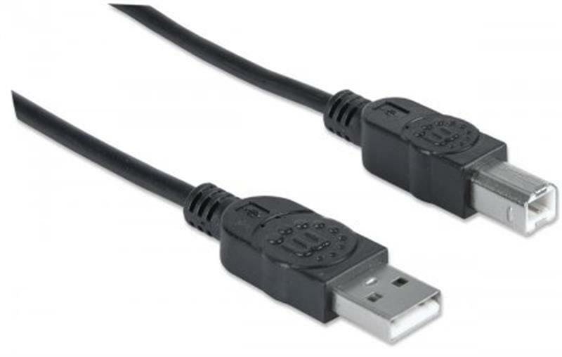 Кабель Intracom Manhattan (333368) USB2.0 AM-BM 1.8 м, Black